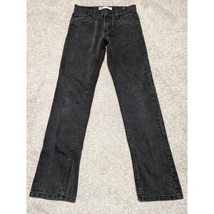 Levi's 511 Slim Jeans Women 16 Reg Black Washed Denim Stretch Pants 28x28 Casual